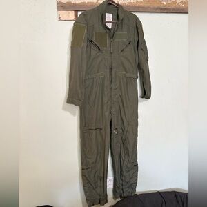 Vintage OD Green Military Flight Suit 44R
